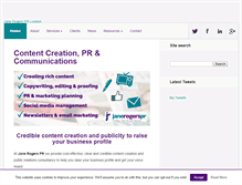 Tablet Screenshot of janerogerspr.co.uk